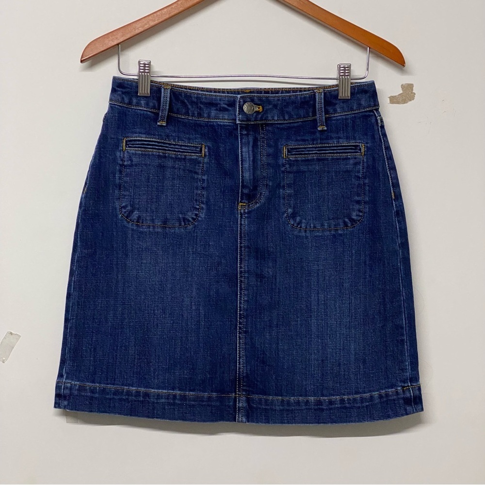 Talbots Denim Mini Skirt Dark Wash 2